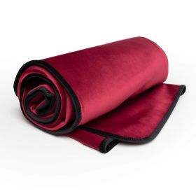 Fascinator Lush Throw  Merlot Microvelvet - King Size