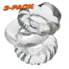 BONEMAKER 3-pack boner cockring kit - CLEAR