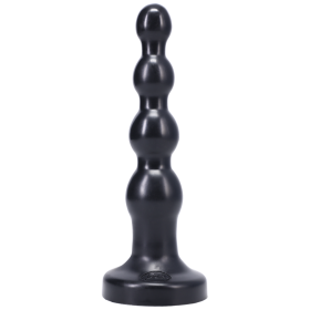 Tantus Silicone Large Ripple Butt Plug Black (Color: black)