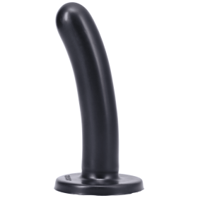 Silk Medium Silicone Dildo Black (Color: black)