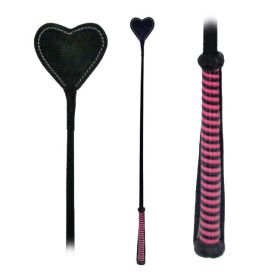 Fetissimo Riding Crop Heart Shaped Vegan Friendly Pink (Color: Red)